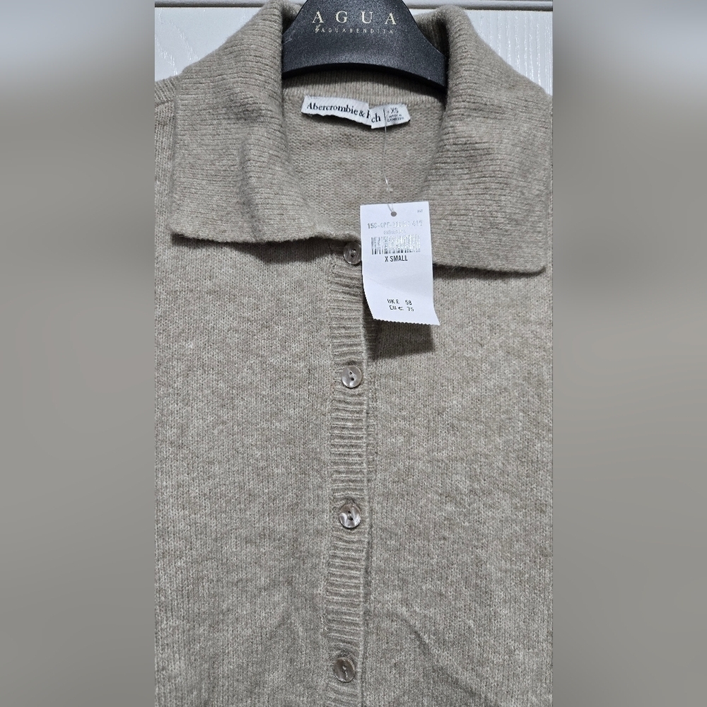 Nwt Abercromboe & Fitch Tan Delight Cardigan Size XS - Picture 3 of 9